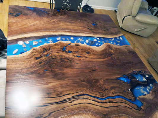 Custom made Table Epoxy resin Epoxy Resin River Real Wood Price 1sqm Tables