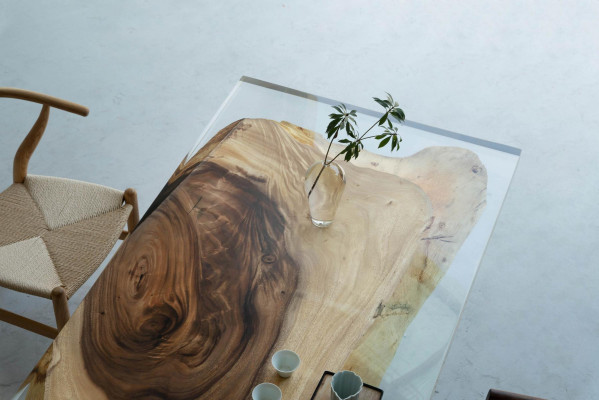 Dining table Sea Water River Real Wood River Table 180x90 Tables