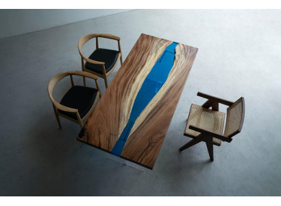 Dining table River Table Solid Tables 185x85cm River table Epoxy resin Sea