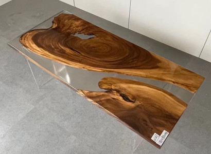 Dining table Epoxy Resin Real Wood Solid Furniture Waterfall Epoxy Table