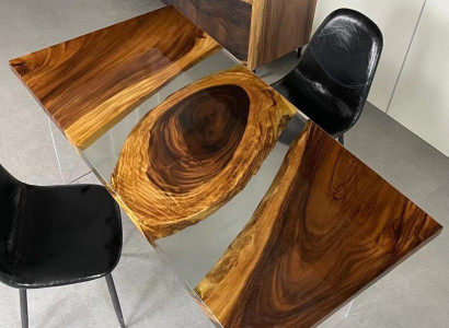Wood Massive Furniture Dining table Epoxy resin Real epoxy table casting resin