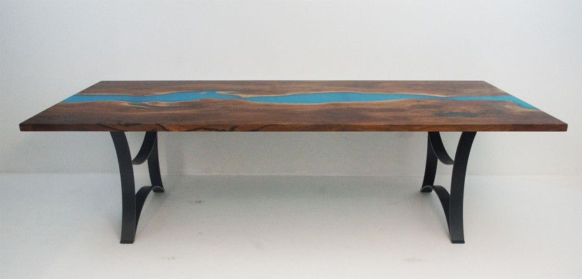 Custom Made Table Epoxy Epoxy resin Resin River Wood Real Price 1sqm Tables