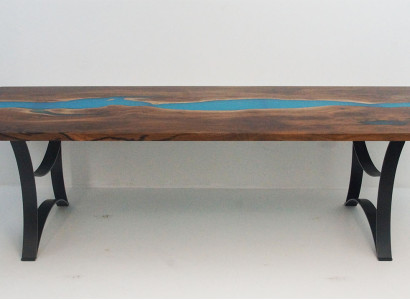 Custom Made Table Epoxy Epoxy resin Resin River Wood Real Price 1sqm Tables