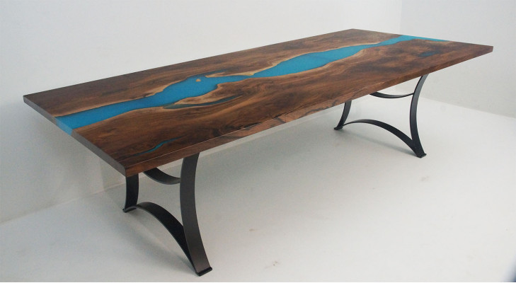 Custom Made Table Epoxy Epoxy resin Resin River Wood Real Price 1sqm Tables