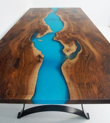 Custom Made Table Epoxy Epoxy resin Resin River Wood Real Price 1sqm Tables