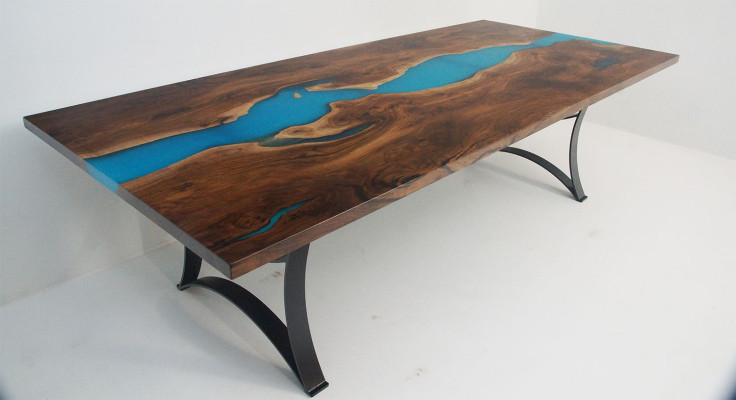 Custom Made Table Epoxy Epoxy resin Resin River Wood Real Price 1sqm Tables