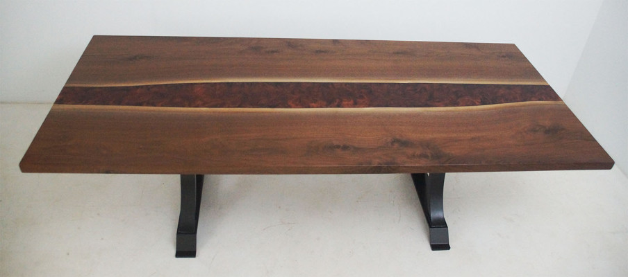 Waterfall Table Meeting Dining Tables Kitchen Table Epoxy Cast Resin 1sqm Price