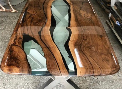 Coffee table Epoxy resin Table Wood Handcraft Tables Solid Furniture Resin