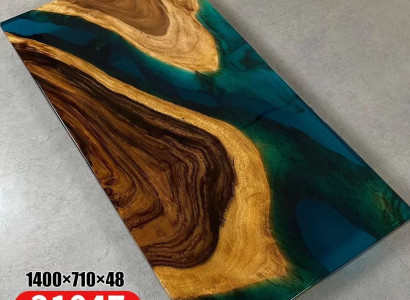 Table Dining table Tables Resin Epoxy Solid Design Furniture 140x71 Genuine