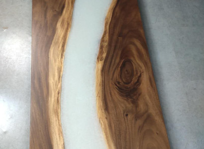 Waterfall epoxy table cast resin dining table epoxy resin real wood solid