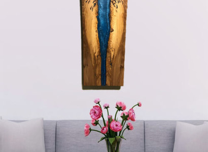 Wall Picture Epoxy Resin Painting Real Picture Handcraft Water Fall Picture