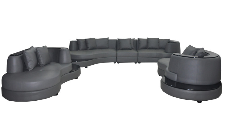 Luxury Living Corner Leather Deco Suite Landscape Upholstery Corner XXL Big Sofa