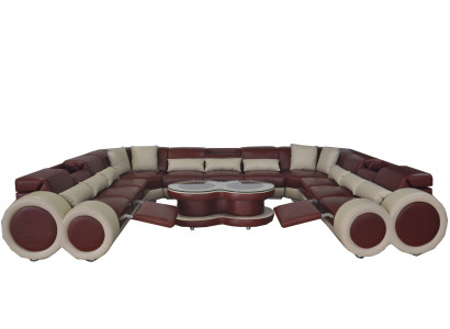 Leather Sofa Couch Living landscape Suite Design Modern Corner Sofa