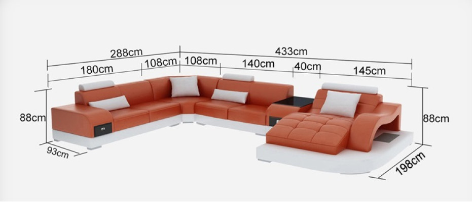 Sofa Couch Upholstery Seat Corner Modern Couches U-shape Living landscape Suite new