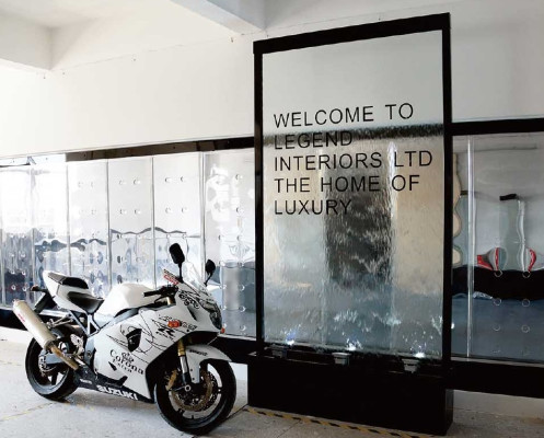 Partition water wall column Walls LED 100x300 cm water walls