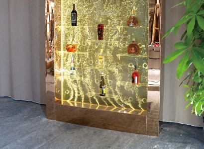 Led Water Wall Bar Shelf Column Water Column Counter Shelves Designer Illuminated