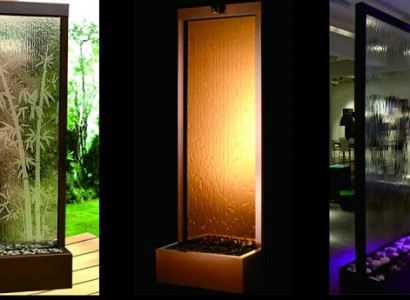 Modern Partition Water Wall Walls Decorative Waterfall Water Wall Led