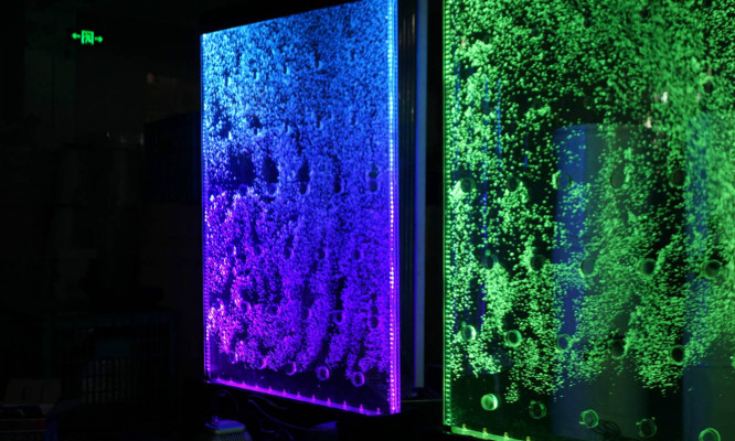 Wall panel with water bubbles LED water wall designer water wall