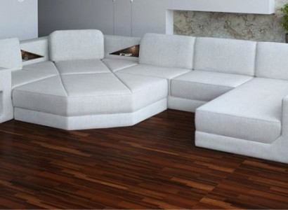 Living landscape design fabric sofas bed function sleep couch corner sofa U-shape sofa