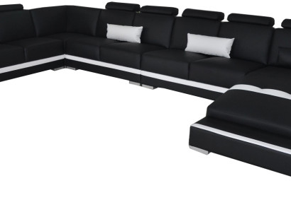 Leather sofa Living landscape Corner Suite Design Modern Sofa U-shape