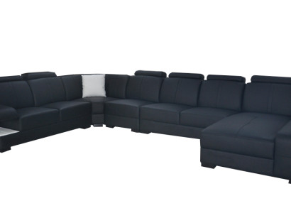 Leather Couch Upholstery Seat Design Modern Corner Sofa U-shape Living landscape