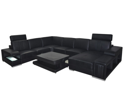 Corner sofa Design Upholstery Corner suite Corner sofa Sofa Living landscape Couch Table USB