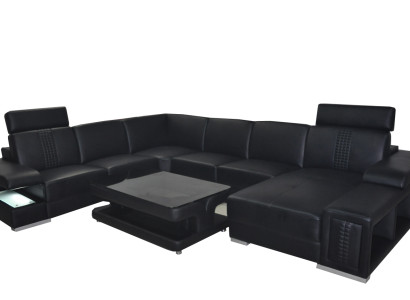 Corner sofa Design Upholstery Corner suite Corner sofa Sofa Living landscape Couch Table USB
