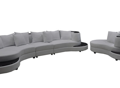 Living Design Couch Round Corner sofa Upholstery Round Seating Set Room Landscape USB