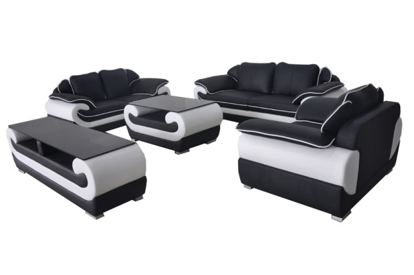 Sofa set 5 pcs. TV-cabinet Couch Table 321 Seat Suite Modern Armchair Sofa + USB