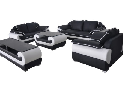 Sofa set 5 pcs. TV-cabinet Couch Table 321 Seat Suite Modern Armchair Sofa + USB