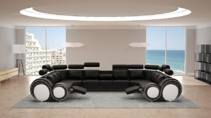 Designer Living landscape Corner sofa Couch with USB Sofa Upholstery Leather sofa Sofas new