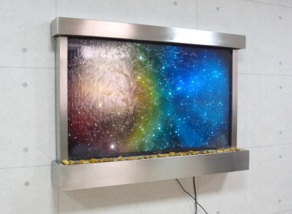 LED water wall designer water columns waterfall picture frame 145x97