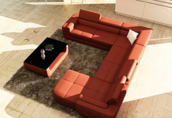 Designer sofa Seat Upholstery Corner Leather sofa Living landscape Sofa Couch Upholstery new