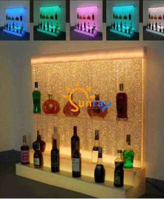 LED Shelf Bar Water Wall Column Illuminated Water Walls Bar Counter Shelf Furniture