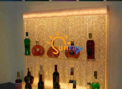 LED Shelf Bar Water Wall Column Illuminated Water Walls Bar Counter Shelf Furniture