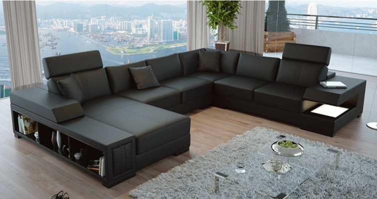 Modern U-shaped corner sofa for contemporary living ambience