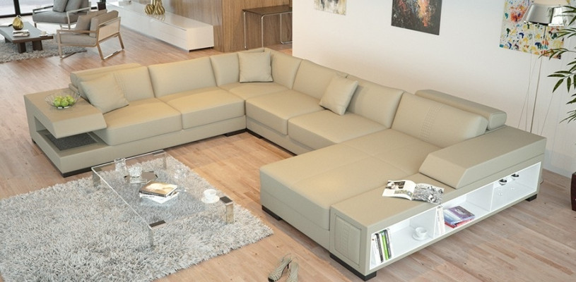 Modern U-shaped corner sofa for contemporary living ambience