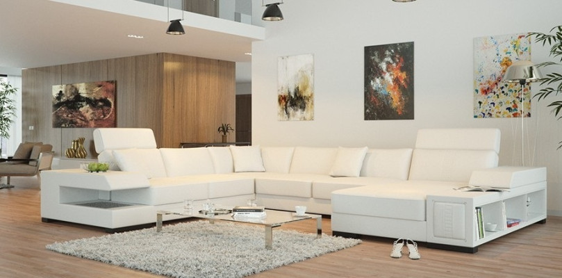 Modern U-shaped corner sofa for contemporary living ambience