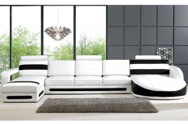 Living landscape Sofa with USB Corner sofa Corner sofa Upholstery Suite Eck Corner Sofas new