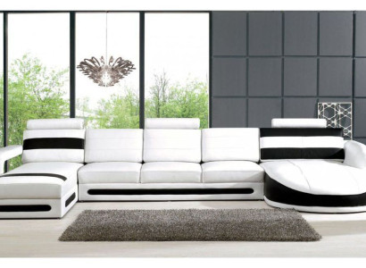 Living landscape Sofa with USB Corner sofa Corner sofa Upholstery Suite Eck Corner Sofas XXL