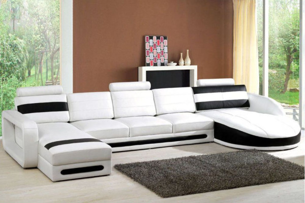 Living landscape Sofa Corner sofa Upholstery Suite Eck Corner Sofas XXL Corner sofa with USB