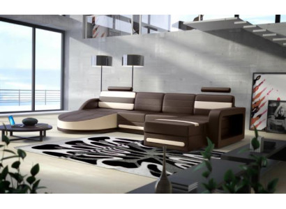Living landscape LEATHER SOFA XXL Corner sofa + USB Suite Corner sofa made to measure