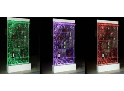 Shelves Designer Illuminated Led Water Wall Bar Shelf Column Counter Water Columns