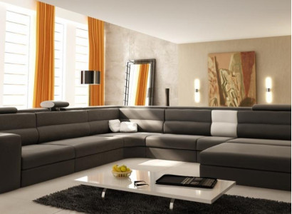 Corner sofa Upholstery Sofa with USB Living landscape Seat Corner Suite Leather Textile Couch