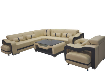 Leather Sofa Couch Upholstery Corner Suite TV-cabinet Table Seat Corner Armchair Living landscape