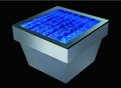 Design Table Coffee Table Water Column Column Water Sofa LED Decorative Illuminated