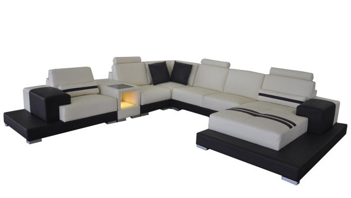 Leather Sofa Couch Living landscape Corner Suite Design Decorative Modern Sofa
