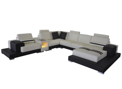 Leather Sofa Couch Living landscape Corner Suite Design Decorative Modern Sofa