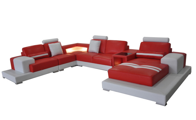 Leather Sofa Couch Living landscape Corner Suite Decorative Design Modern Sofa