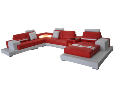 Leather Sofa Couch Living landscape Corner Suite Decorative Design Modern Sofa